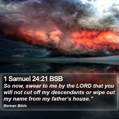 1 Samuel 24:21 BSB Bible Verse Image