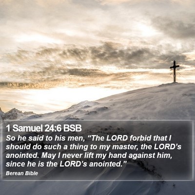 1 Samuel 24:6 BSB Bible Verse Image