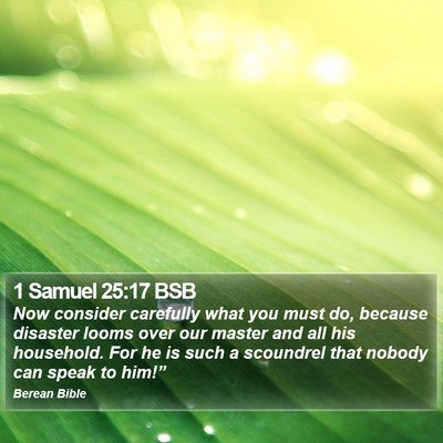 1 Samuel 25:17 BSB Bible Verse Image