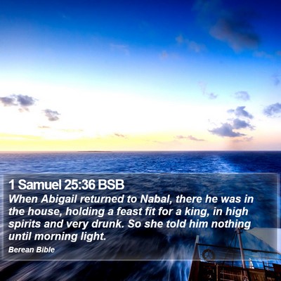 1 Samuel 25:36 BSB Bible Verse Image