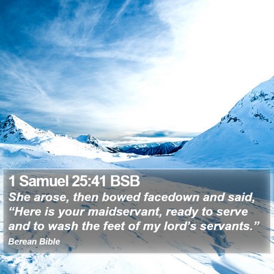 1 Samuel 25:41 BSB Bible Verse Image