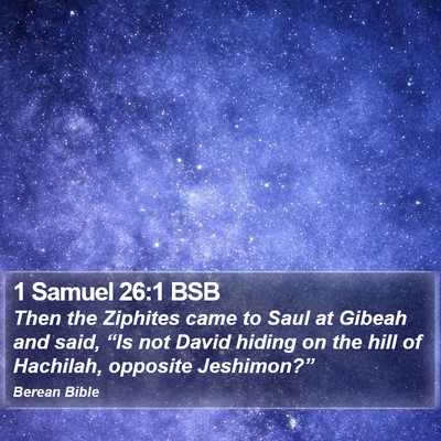 1 Samuel 26:1 BSB Bible Verse Image