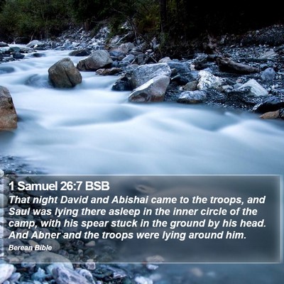 1 Samuel 26:7 BSB Bible Verse Image