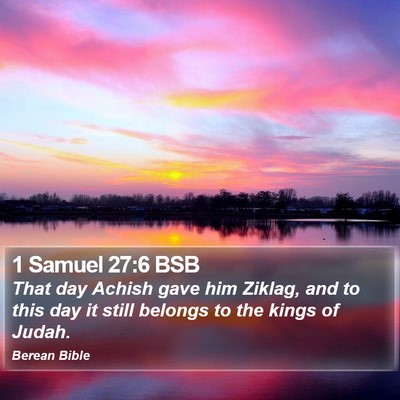 1 Samuel 27:6 BSB Bible Verse Image