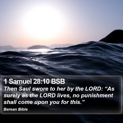 1 Samuel 28:10 BSB Bible Verse Image