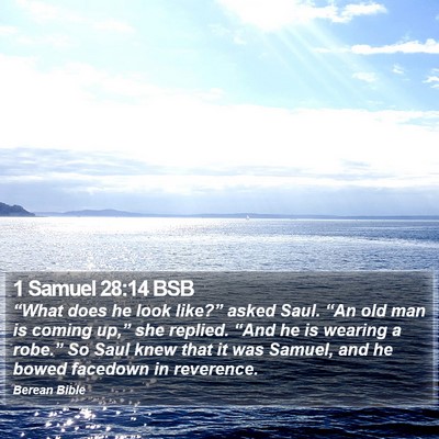 1 Samuel 28:14 BSB Bible Verse Image