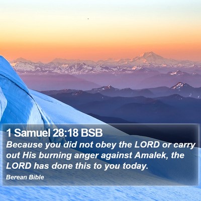 1 Samuel 28:18 BSB Bible Verse Image