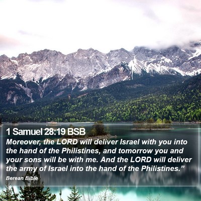 1 Samuel 28:19 BSB Bible Verse Image