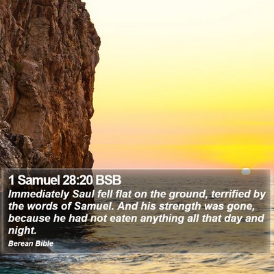 1 Samuel 28:20 BSB Bible Verse Image