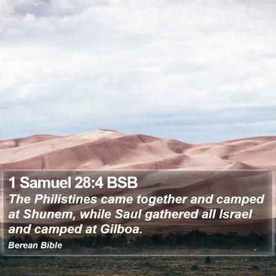 1 Samuel 28:4 BSB Bible Verse Image