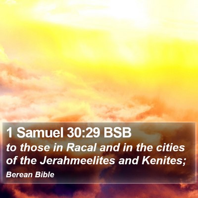 1 Samuel 30:29 BSB Bible Verse Image