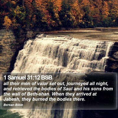 1 Samuel 31:12 BSB Bible Verse Image