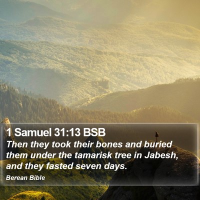 1 Samuel 31:13 BSB Bible Verse Image