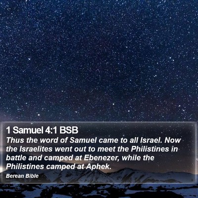 1 Samuel 4:1 BSB Bible Verse Image