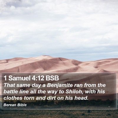 1 Samuel 4:12 BSB Bible Verse Image