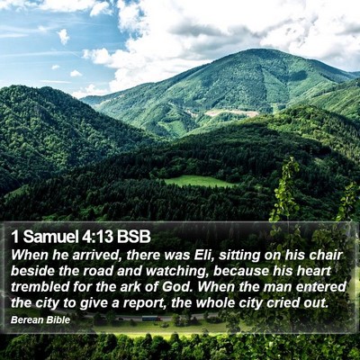 1 Samuel 4:13 BSB Bible Verse Image