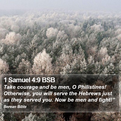1 Samuel 4:9 BSB Bible Verse Image