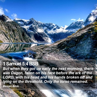 1 Samuel 5:4 BSB Bible Verse Image