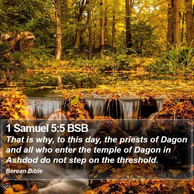 1 Samuel 5:5 BSB Bible Verse Image