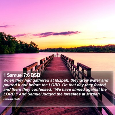 1 Samuel 7:6 BSB Bible Verse Image