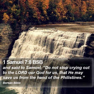 1 Samuel 7:8 BSB Bible Verse Image
