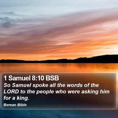 1 Samuel 8:10 BSB Bible Verse Image