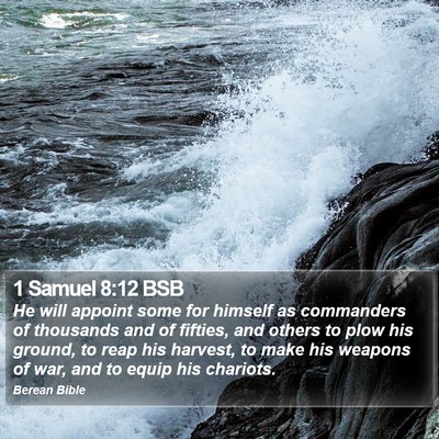 1 Samuel 8:12 BSB Bible Verse Image