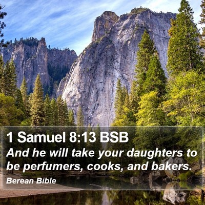 1 Samuel 8:13 BSB Bible Verse Image