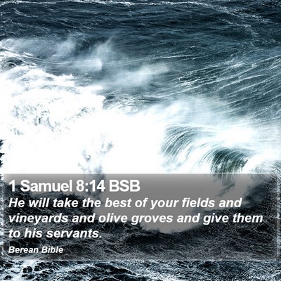 1 Samuel 8:14 BSB Bible Verse Image