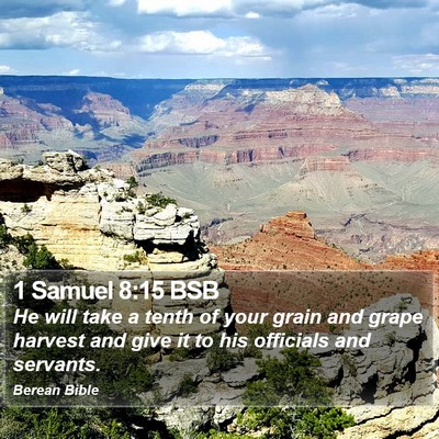 1 Samuel 8:15 BSB Bible Verse Image