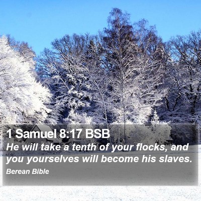 1 Samuel 8:17 BSB Bible Verse Image