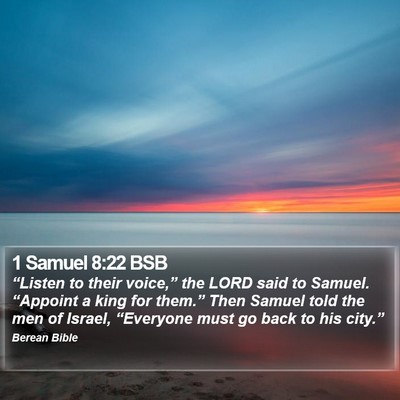 1 Samuel 8:22 BSB Bible Verse Image