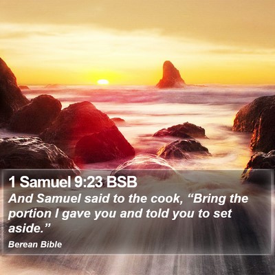 1 Samuel 9:23 BSB Bible Verse Image
