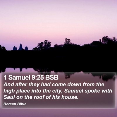 1 Samuel 9:25 BSB Bible Verse Image