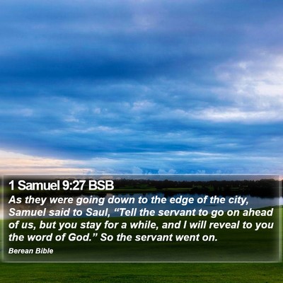 1 Samuel 9:27 BSB Bible Verse Image