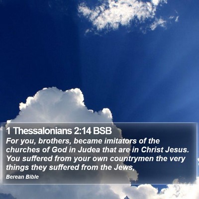 1 Thessalonians 2:14 BSB Bible Verse Image