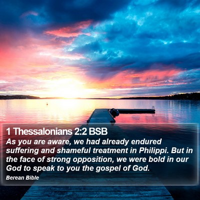 1 Thessalonians 2:2 BSB Bible Verse Image