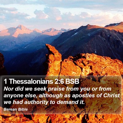 1 Thessalonians 2:6 BSB Bible Verse Image