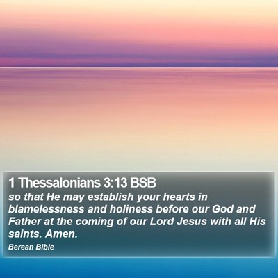 1 Thessalonians 3:13 BSB Bible Verse Image