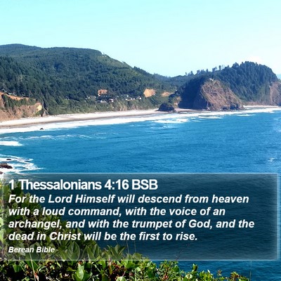 1 Thessalonians 4:16 BSB Bible Verse Image