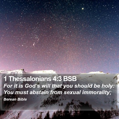 1 Thessalonians 4:3 BSB Bible Verse Image