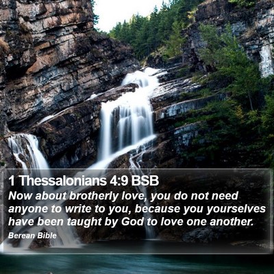 1 Thessalonians 4:9 BSB Bible Verse Image
