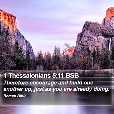 1 Thessalonians 5:11 BSB Bible Verse Image