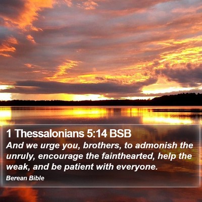 1 Thessalonians 5:14 BSB Bible Verse Image
