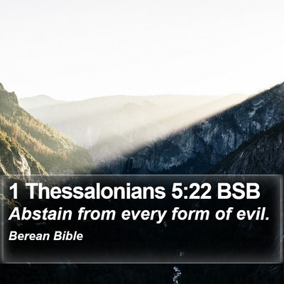 1 Thessalonians 5:22 BSB Bible Verse Image