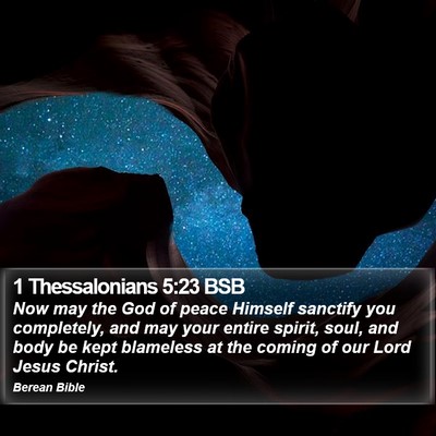 1 Thessalonians 5:23 BSB Bible Verse Image