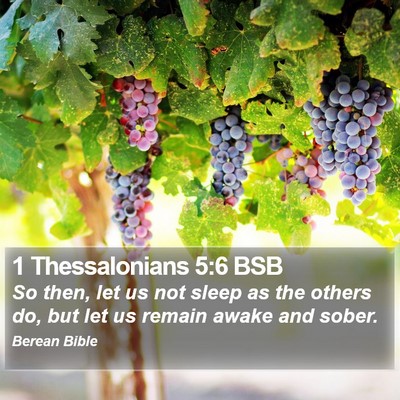 1 Thessalonians 5:6 BSB Bible Verse Image