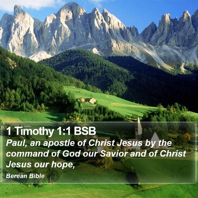1 Timothy 1:1 BSB Bible Verse Image
