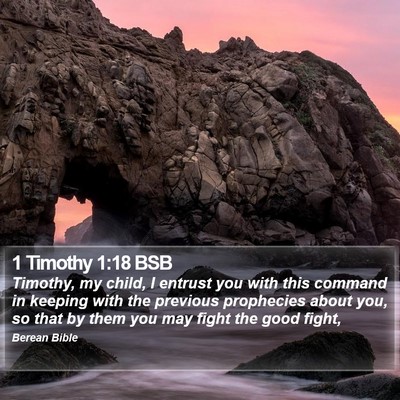 1 Timothy 1:18 BSB Bible Verse Image