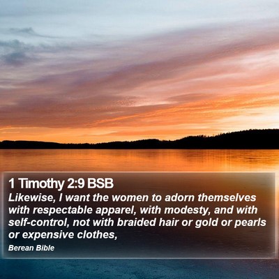 1 Timothy 2:9 BSB Bible Verse Image